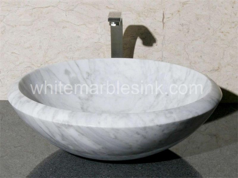 Snow White Marble Wash Basin Natural Stone