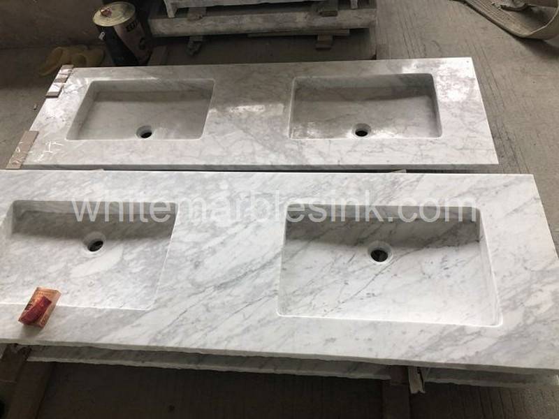 Whitemarble Double Sink